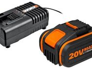 Worx 20V/2Ah,mit 2A Ladegerät PowerShare Akku-Set 4000 mAh (2 St), für alle 20/40/80V WORX PowerShare Geräte