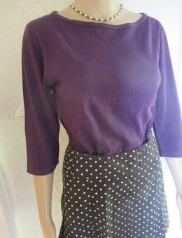 NEUw Klassisch modern Dreiviertel Arm Basic Bodycon T-  Shirt "STREET ONE" Gr. 38- 40/ S- M aubergine- lila- violett veilchen - Riedlingen