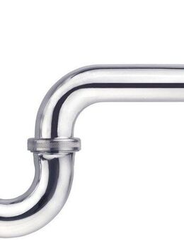 CORNAT Siphon 1 1/4 Zoll x 32 mm - Pflegeleicht & korrosionsbeständig, Metall verchromt - Röhrensiphon für Waschbecken