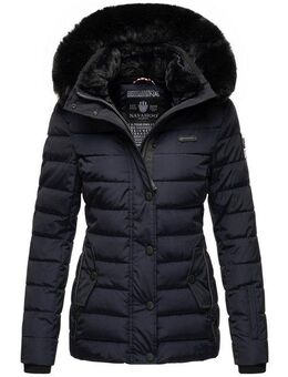 Navahoo Steppjacke Milianaa Edle Winterjacke mit weicher Kunstfell-Kapuze