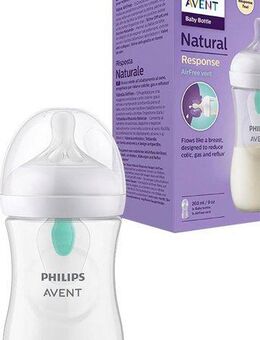 Philips AVENT Babyflasche Natural Response SCY673/01, mit dem AirFree Ventil, 260ml, ab dem 1. Monat