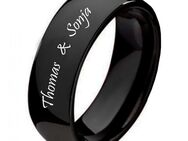 Damenring Wolframring DW108 schwarz Außengravur - Aholming