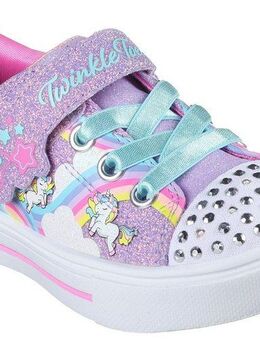 Skechers TWINKLE SPARKS - JUMPIN CLOUDS Lauflernschuh, Blink,-Klettschuh mit Nieten, Größenschablone zum Download