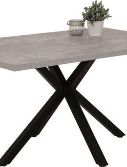 HELA Essgruppe SPREE, (4-tlg), Esstisch 140x90 cm mit Dickkante, Microfaserbezug