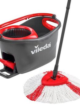 Vileda Bodenwischer-Set Turbo Easy Wring & Clean, ideal für Laminat, Parkett, Fliesen