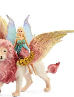 Schleich® Spielfigur BAYALA®, Elfe auf geflügeltem Löwe (70714)