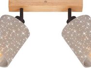 Briloner Leuchten Deckenspot Spotleuchte, taupe, Holz, 2xE27 exkl., ohne Leuchtmittel