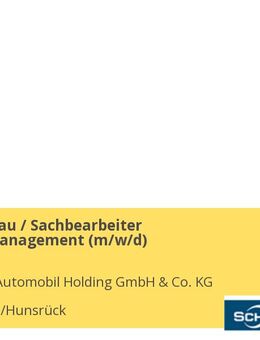 Bürokauffrau / Sachbearbeiter Fuhrparkmanagement (m/w/d) - Simmern (Hunsrück)