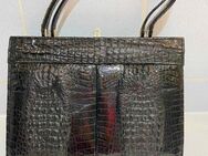 Echt Vintage Kroko-Tasche schwarz 50er/60er Jahre - Meerbusch