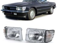 Scheinwerfer Set ohne LWR 6pol mit weißen Blinkern für Mercedes SL R107 SLC C107 (38124) - Witten