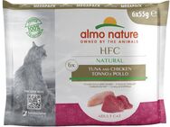 5 + 1 gratis! 6 x 55 g Almo Nature HFC Natural Pouch - Thunfisch und Huhn