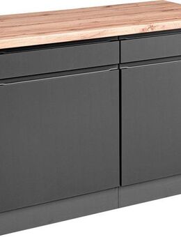 KOCHSTATION Unterschrank KS-Bruneck >>Bruneck<< 120 cm breit, für viel Stauraum, hochwertige MDF-Fronten