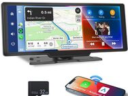 PODOFO 10,26" IPS-Touchscreen Digitaler Medienempfänger Wireless Carplay/Auto Navigationsgerät (weltweit, Bluetooth/Airplay/Spiegelverbindung/SD/TF)