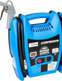 Güde Kompressor Airpower 180/08, 1100 W, max. 8 bar, 6-tlg., leichter & handlicher Kompressor inkl. umfangreichem Zubehörpaket