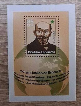 Briefmarken DDR 1987 100 Jahre Esperanto Bl 87 postfrisch - Görlitz