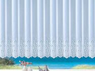 Weckbrodt Gardine Freising, Kräuselband (1 St), transparent, echte Stickerei, Lochstickerei, Voile, halbtransparent, Bordüre, Store