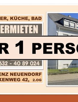 2 Zimmer, Küche Bad mit Wanne, schöne Wohnung für 1 Person - Koblenz