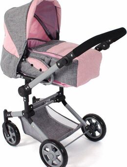 CHIC2000 Kombi-Puppenwagen Jara, Melange Rosa, zusammenklappbar