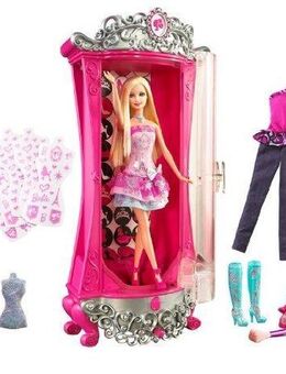 Barbie - Modezauber in Paris - Glitterizer Kleiderschrank - Barbie und viel Zubehör - Neuenkirchen (Nordrhein-Westfalen)