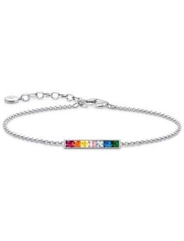 THOMAS SABO Armband silber, A2068-477-7-L19V, mit Glas-Keramik Stein, Korund (synth), Zirkonia (synth)