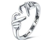 ☝️☝️☝️ Ring, 925 Silber plat., Hand Herz, I love you forever, NEU ⭐⭐⭐⭐⭐ - Gersthofen