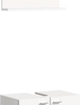 welltime Badmöbel-Set Tampa, best. aus Waschbeckenunterschrank und Spiegel, Breite 57cm, (Set, 2-St), 2-teilig, Bad-Möbel, Bad-Spiegel, Badschrank