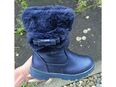 Gr. 31, gefütterte Winter Stiefel / Snow Boots, dkl.-blau, glänzend in 63486