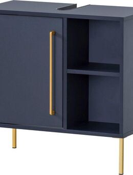 welltime Waschbeckenunterschrank Kent mit goldfarbenen Griffen Breite 65,3 cm, made in Germany