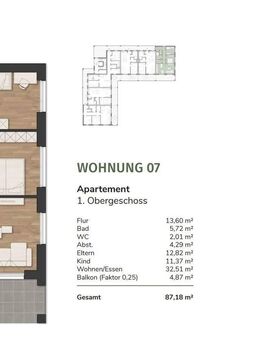 Wohnen am Urwald - 17 moderne Eigentumswohnungen in Neuenburg - Wohnung 7 - Zetel