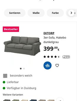 Ikea Ekrorp 3 Sitzer grau - Wesel
