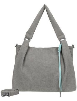 Fritzi aus Preußen Henkeltasche Sue03 Suede Jacky Soft Dark Anthra, mit abnehmbarer Makramee-Schnur