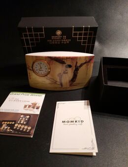MOMKID CRAFT Porzellan Uhr ICEPCO Handarbeit Korea NEU Originalverpackung - Essen