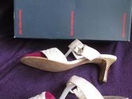 NEU * Pin-up Style * Echt- Leder * High Heels * Pantoletten * Slipper * Sandaletten * Sandalen * Schuhe "Peter Kaiser" Original * Gr. 37,5 * 37½ * 4½ * zart rosè * gold * - Riedlingen