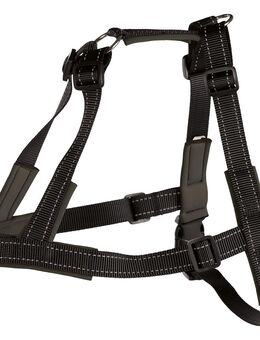 TRIXIE Trainingsgeschirr Lead'n'Walk Soft - L–XL: 65–105 cm/25 mm, schwarz