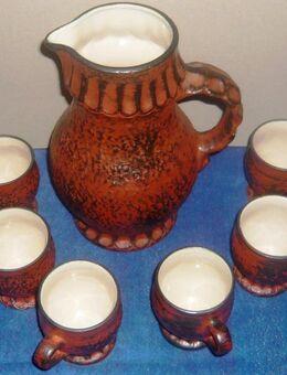 Keramik Set Krug mit 6 Tassen Marke Dümler & Breiden top erhalten auch tolle Deko - Amberg