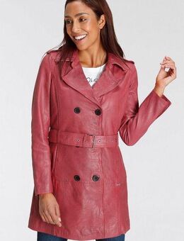 Maze Lederjacke im Trenchcoat-Look