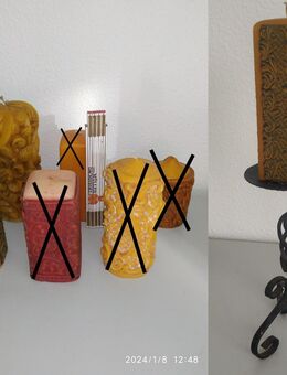 grosse Kerzen Kerzenständer Shabby Vintage - Fulda Zentrum