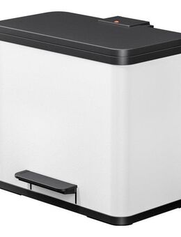 Hailo Mülleimer Öko duo Plus L, 26 l, Stahlblech o. Edelstahl, Kunststoff Inneneimer, Made in Germany