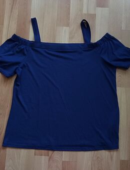 Schulterfreies Shirt in Blau, Gr. 40/42 - Hürth