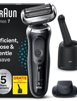 Braun Elektrorasierer Series 7 71-N7200cc, Smart Care Center, Präzisionstrimmer-Aufsatz, Reinigungsstation, 360° Flex, Wet&Dry