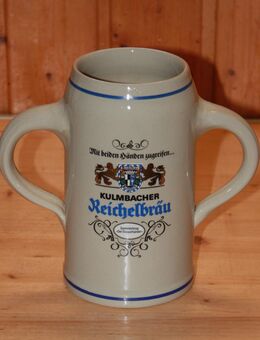Reichelbräu Bierkrug 1 L ""Der Doppeihänder"" Steinzeug Steingut Keramik neuwertig - Borken