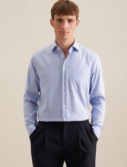 seidensticker Businesshemd Schwarze Rose Regular 1/1 Kentkragen Struktur