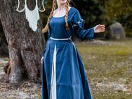 Mittelalterkleid Taubenblau/Natur - Wuppertal