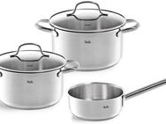 Fissler Topf-Set San Francisco, Edelstahl 18/10 (Set, 3-tlg., Kochtopf 20/24 + Stielkasserolle 16cm oD), spülmaschinengeeignet