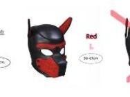 Welpen Cosplay gepolsterte Gummi Vollkopf Maske mit Ohren für Männer Frauen Hund Rollenspiel Fetisch - Parchim