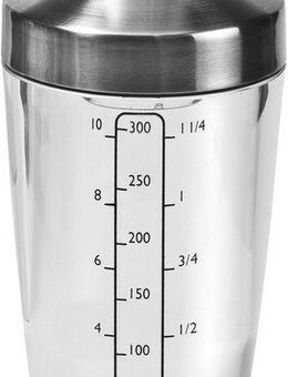 Cole & Mason Dressing Shaker Cambourne, Edelstahl, für Salatsoßen/Marinaden, mit Maßangabe, tropfsicher, mit Ausgießer