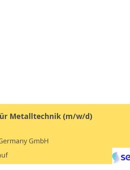 Fachkraft für Metalltechnik (m/w/d) - Regenstauf