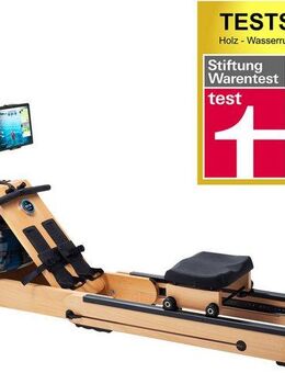 Christopeit Sport® Ruderzugmaschine WP 5000 Wasserrudergerät (Wasserwiderstand, Magnetwiderstand, Wassertank, Holz, Sport), Testsieger Stiftung Warentest Ausgabe 1/2025, Rudermaschine, Holz