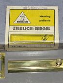 Schieberriegel Möbelriegel Zierlich Messing mit Schliessblech in 73565