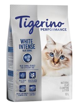 Tigerino Performance White Intense Blue Signal Katzenstreu – Frischeduft - 12 l